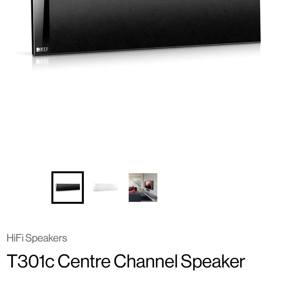 KEF T301c Center channel speaker Speaker - Black